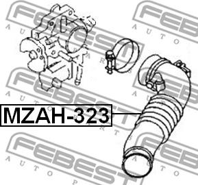 Febest MZAH-323 - AIR HOSE www.parts5.com