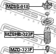 Febest MZD-323F - Rubber Buffer, suspension www.parts5.com