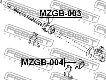 Febest MZGB-004 - Mounting, steering gear www.parts5.com