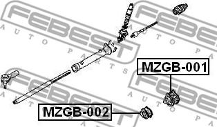 Febest MZGB-002 - GROMMET STEERING RACK HOUSING www.parts5.com