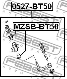 Febest MZSB-BT50 - Bush, steering arm www.parts5.com