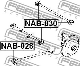 Febest NAB-030 - ARM BUSHING FOR REAR TRACK CONTROL ROD www.parts5.com