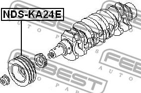 Febest NDS-KA24E - CRANKSHAFT PULLEY ENGINE KA24E www.parts5.com