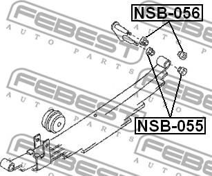 Febest NSB-055 - REAR SPRING BUSHING www.parts5.com