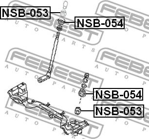 Febest NSB-053 - CUSHION STRUT BAR www.parts5.com