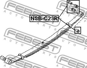 Febest NSB-C23R - REAR SPRING BUSHING www.parts5.com