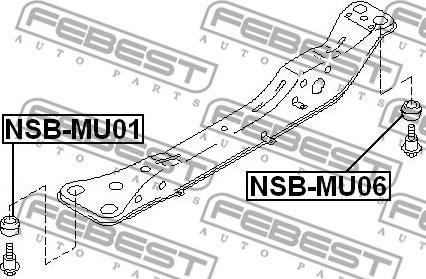 Febest NSB-MU06 - ENGINE MOUNT MEMBER www.parts5.com
