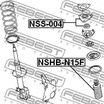 Febest NSHB-N15F - FRONT SHOCK ABSORBER BOOT www.parts5.com