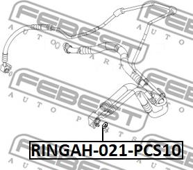 Febest RINGAH-021-PCS10 - Seal Ring, air conditioning system line www.parts5.com