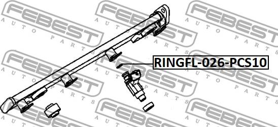 Febest RINGFL-026-PCS10 - Seal Ring, injector www.parts5.com
