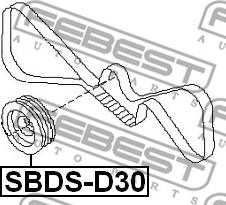 Febest SBDS-D30 - CRANKSHAFT PULLEY ENGINE www.parts5.com