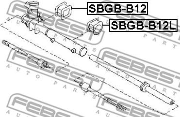 Febest SBGB-B12L - GROMMET STEERING RACK HOUSING www.parts5.com
