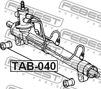 Febest TAB-040 - ARM BUSHING FOR STEERING GEAR www.parts5.com