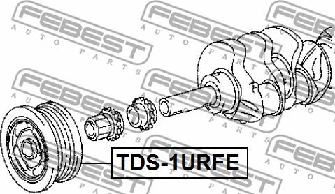 Febest TDS-1URFE - CRANKSHAFT PULLEY ENGINE www.parts5.com
