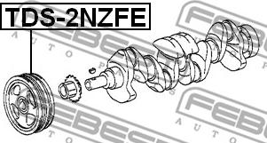 Febest TDS-2NZFE - CRANKSHAFT PULLEY ENGINE 1NZFE-2NZFE www.parts5.com