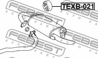 Febest TEXB-021 - EXHAUST PIPE MOUNTING BRACKET www.parts5.com
