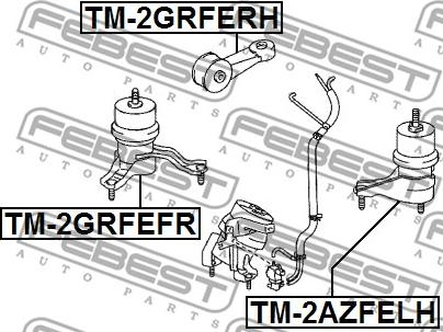 Febest TM-2GRFEFR - Holder, engine mounting www.parts5.com