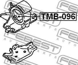 Febest TMB-096 - ARM BUSHING LEFT ENGINE MOUNT www.parts5.com