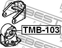Febest TMB-103 - ARM BUSHING FRONT ENGINE MOUNT www.parts5.com