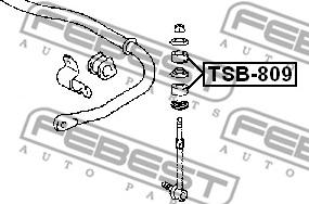 Febest TSB-809 - BUSHING FOR FRONT SWAY BAR www.parts5.com