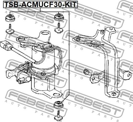 Febest TSB-ACMUCF30-KIT - Mounting, air compressor www.parts5.com