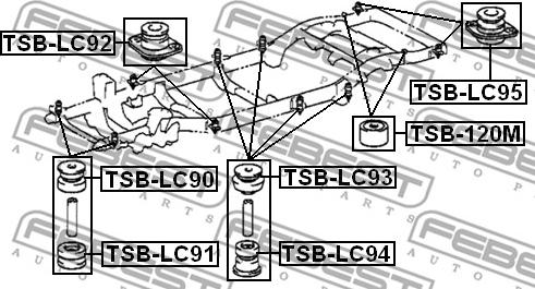 Febest TSB-LC92 - Suspension , châssis du véhicule www.parts5.com