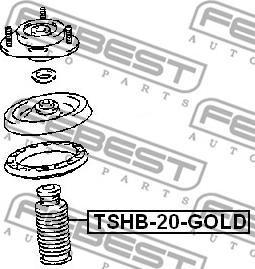 Febest TSHB-20-GOLD - REAR SHOCK ABSORBER BOOT D20 www.parts5.com
