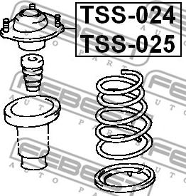 Febest TSS-025 - REAR SHOCK ABSORBER SUPPORT LEFT www.parts5.com