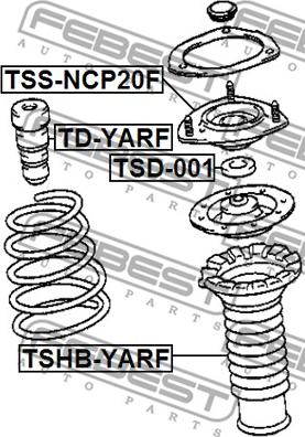 Febest TSS-NCP20F - FRONT SHOCK ABSORBER SUPPORT www.parts5.com