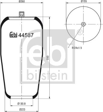 Febi Bilstein 44587 - Bellow, air suspension www.parts5.com