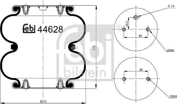 Febi Bilstein 44628 - Bellow, air suspension www.parts5.com
