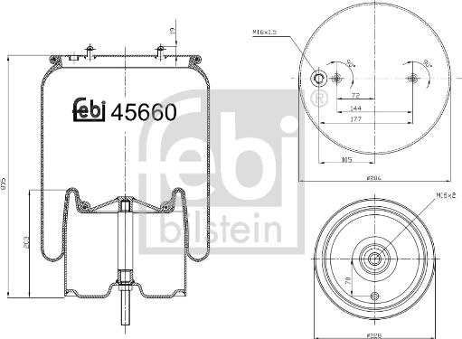 Febi Bilstein 45660 - Bellow, air suspension www.parts5.com