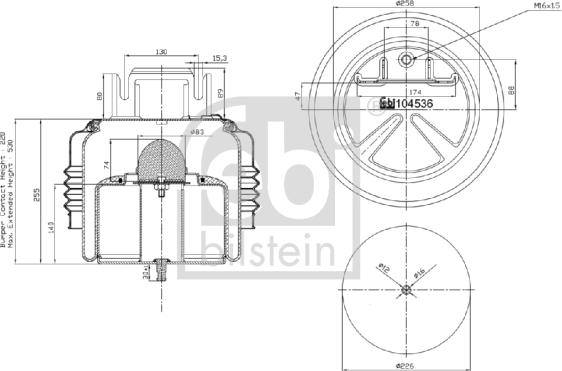 Febi Bilstein 104536 - Bellow, air suspension www.parts5.com