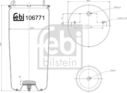 Febi Bilstein 106771 - Bellow, air suspension www.parts5.com