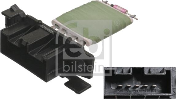 Febi Bilstein 100043 - Resistor, interior blower www.parts5.com