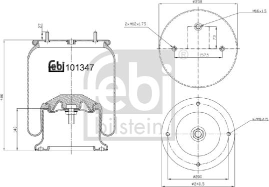 Febi Bilstein 101347 - Bellow, air suspension www.parts5.com