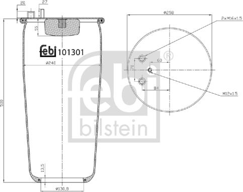 Febi Bilstein 101301 - Bellow, air suspension www.parts5.com