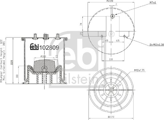 Febi Bilstein 102809 - Bellow, air suspension www.parts5.com