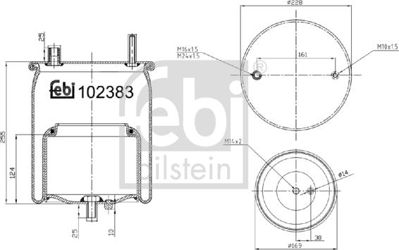 Febi Bilstein 102383 - Bellow, air suspension www.parts5.com