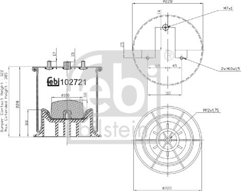Febi Bilstein 102721 - Bellow, air suspension www.parts5.com