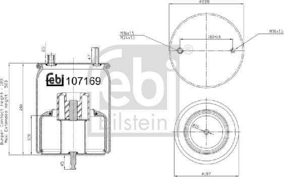 Febi Bilstein 107169 - Bellow, air suspension www.parts5.com