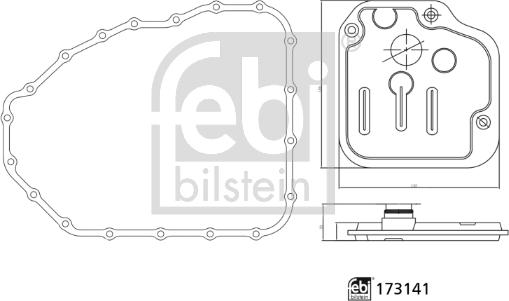 Febi Bilstein 173141 - Hydraulic Filter, automatic transmission www.parts5.com