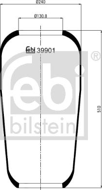 Febi Bilstein 39901 - Bellow, air suspension www.parts5.com