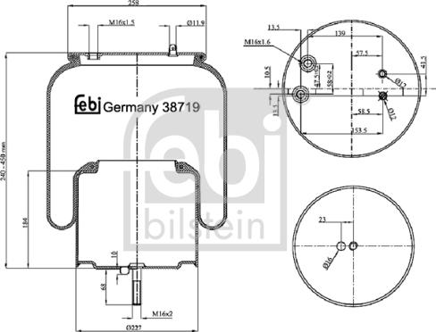 Febi Bilstein 38719 - Bellow, air suspension www.parts5.com