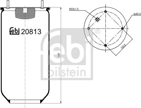 Febi Bilstein 20813 - Bellow, air suspension www.parts5.com