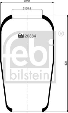 Febi Bilstein 20884 - Bellow, air suspension www.parts5.com