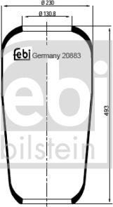 Febi Bilstein 20883 - Bellow, air suspension www.parts5.com
