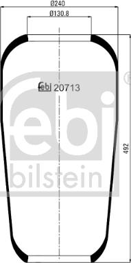 Febi Bilstein 20713 - Federbalg, Luftfederung www.parts5.com