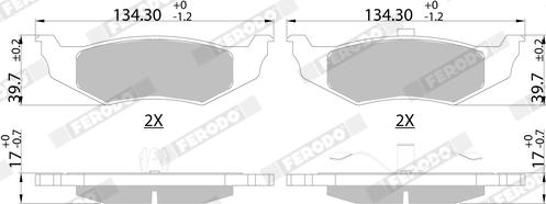 Ferodo FDB1099 - Brake Pad Set, disc brake www.parts5.com