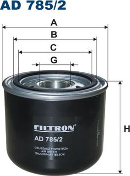 Filtron AD785/2 - Cartouche de dessicateur, système d'air comprimé www.parts5.com